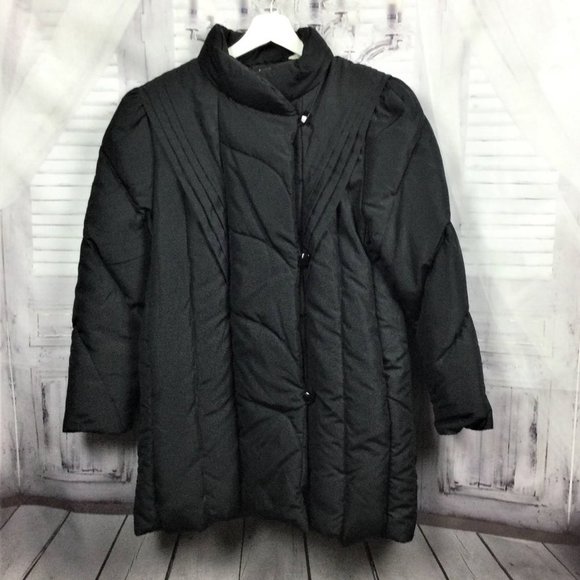 Vintage The Jack Set 80% Down Filled Black Puffer Coat M